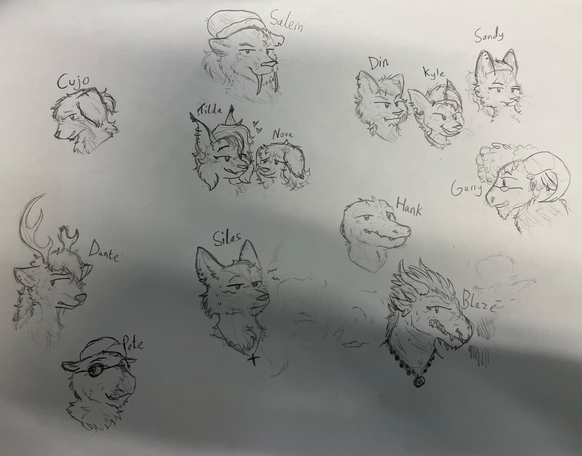GatoTheWolf's tweet image. Main characters, their friends and some others heh 
#ocart #upcoming