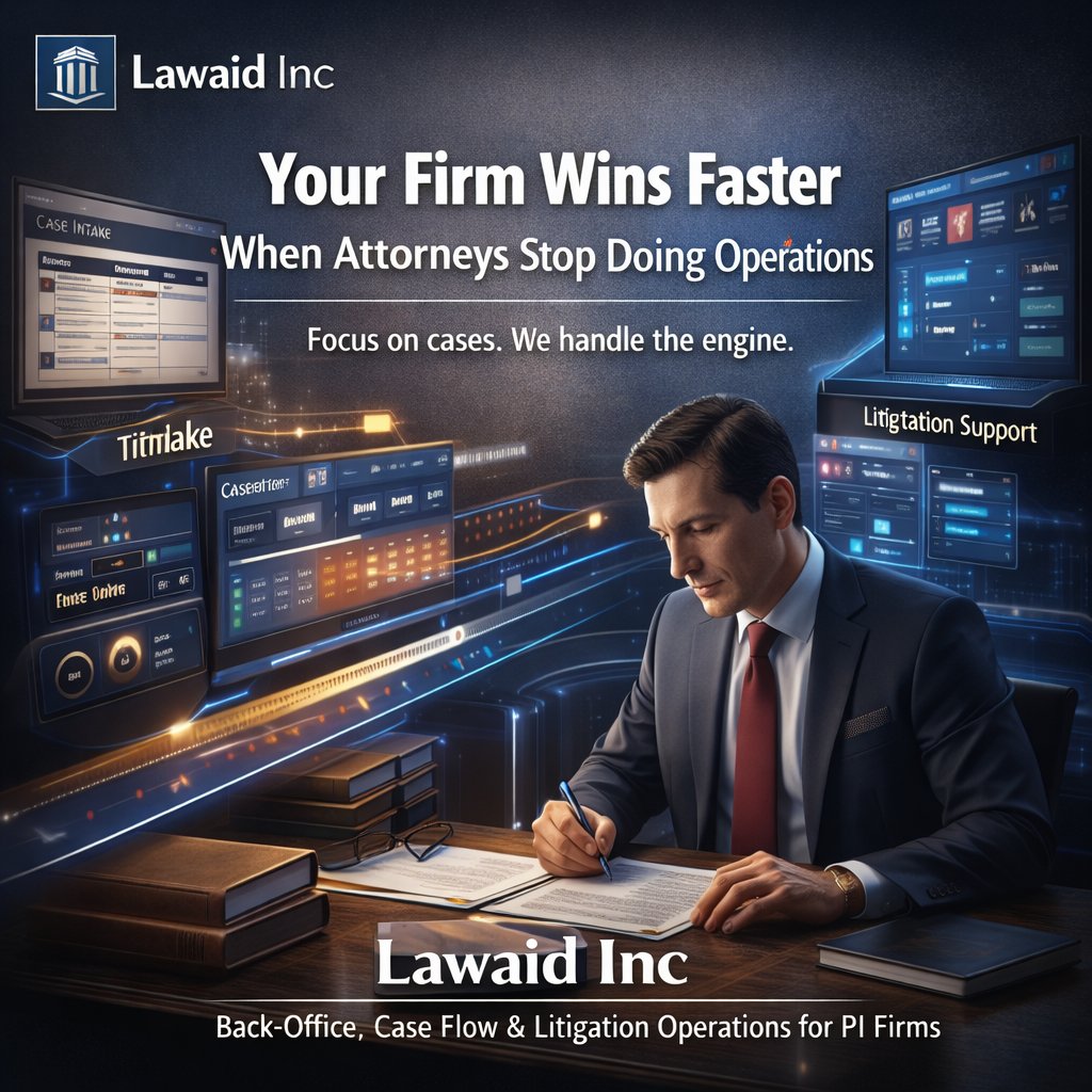 LawAid1's tweet photo. Lawaid is the leading provider of specialized legal support services, exclusively designed for personal injury (PI) attorneys and law offices.

https://t.co/tZDyyHT1aa https://t.co/PJcpUdqSvv