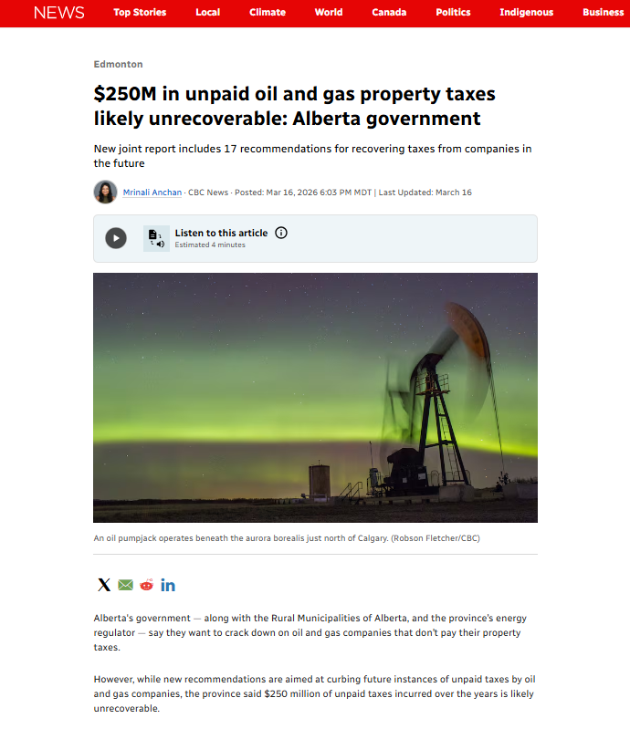 ABDanielSmith's tweet photo. As the party of fiscal responsibility the UCP is working hard every day to make life more affordable for struggling oil & gas companies earning billions in profits during an oil boom by letting them skip out on muni taxes!
https://t.co/hfiei3CrQC
#abpoli #UCPCorruption #aboil https://t.co/Bd62BgSOy3