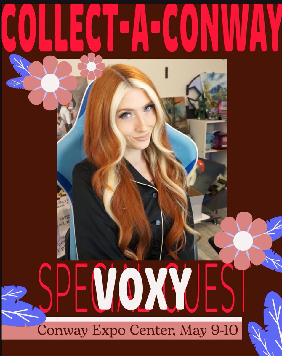 VoxyTwitch's tweet photo. I’ll be heading to a new con in May! :)

Collect a Conway, a TCG and collectibles convention Saturday and Sunday May 9–10, 2026, in Conway, Arkansas, presented by Trainer J’s. Go to https://t.co/vlpPnDAdfP to purchase tickets! *disclaimer not affiliated with collect-a-con #ad https://t.co/p6lbJTw8Fk