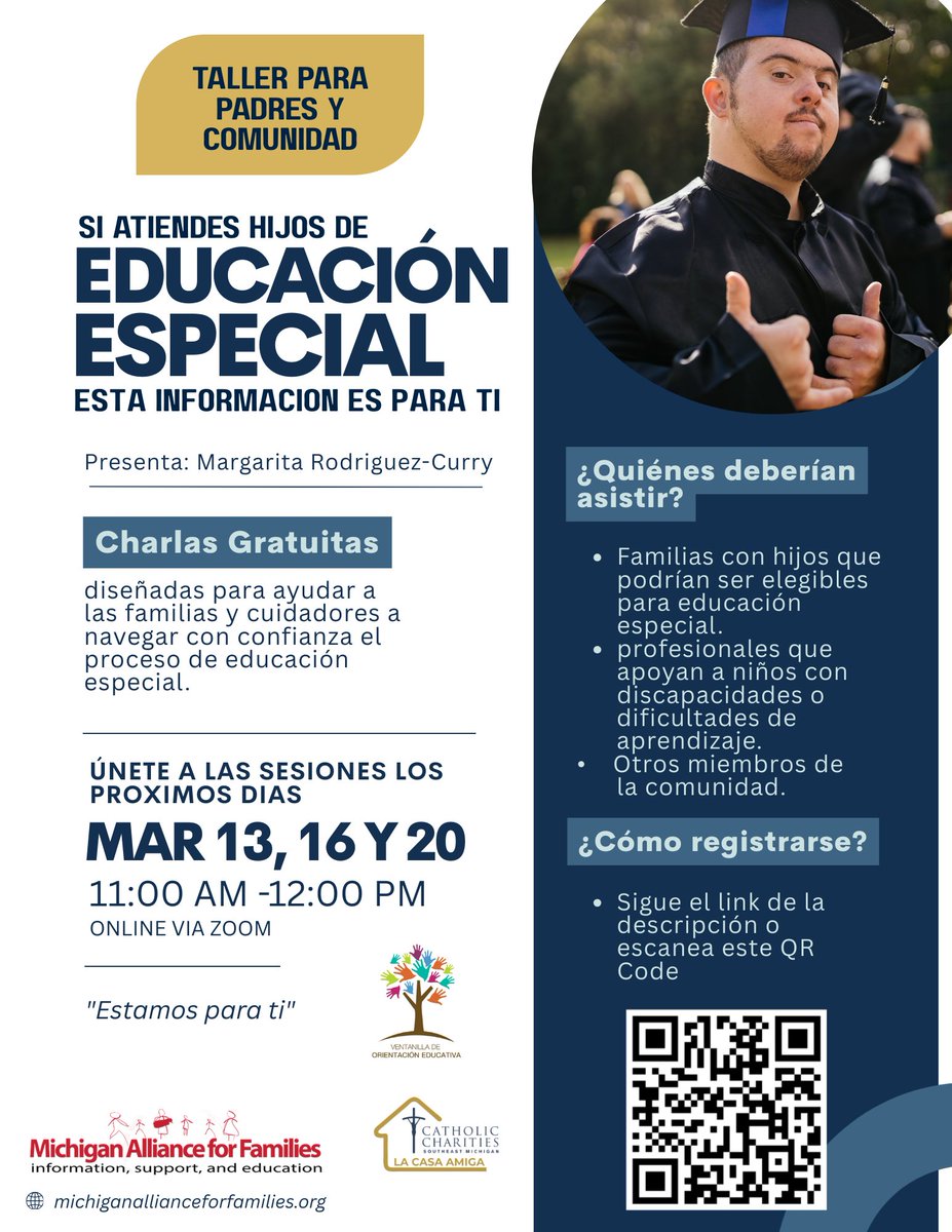 consulmexDET's tweet image. Si tienes hijos o estudiantes con discapacidad, te invitamos a estas charlas.
Regístrate aquí: forms.office.com/pages/response…
#Inclusión #Accesibilidad #SinLimites #IDPwD #MiCapacidadEs