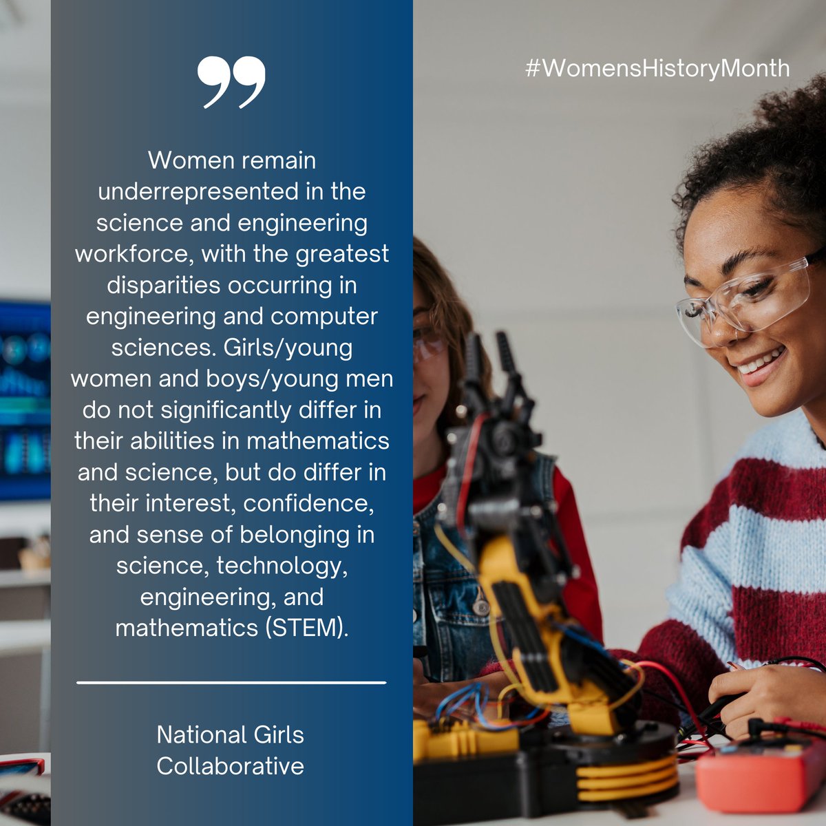 theTSIN's tweet image. Girls and boys show similar ability in math and science, but often differ in interest, confidence, and sense of belonging in STEM.

Creating inclusive STEM learning environments matters.

#WomenInSTEM #GirlsInSTEM #STEMeducation