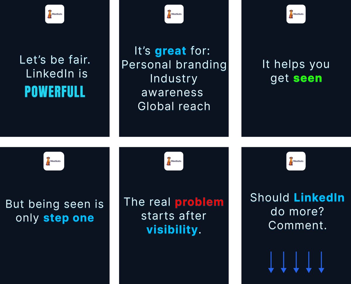 LinkedIn helps you get seen, build a brand, and reach the world.
But real value begins after visibility, when connections turn into meaningful collaboration.

#startups #NetworkBetter #socialnetworking #MeetKats #Explore