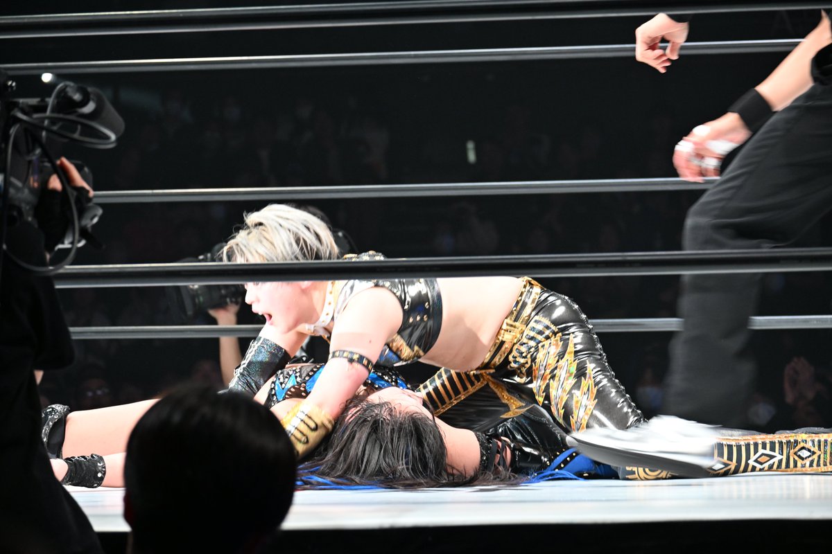 heiwa0324's tweet image. ２０２６／3・15（日）横浜武道館  フューチャー・オブ・スターダム選手権　#STARDOM #HANAKO　VS　#八神蘭奈　第14代王者は八神蘭奈👏