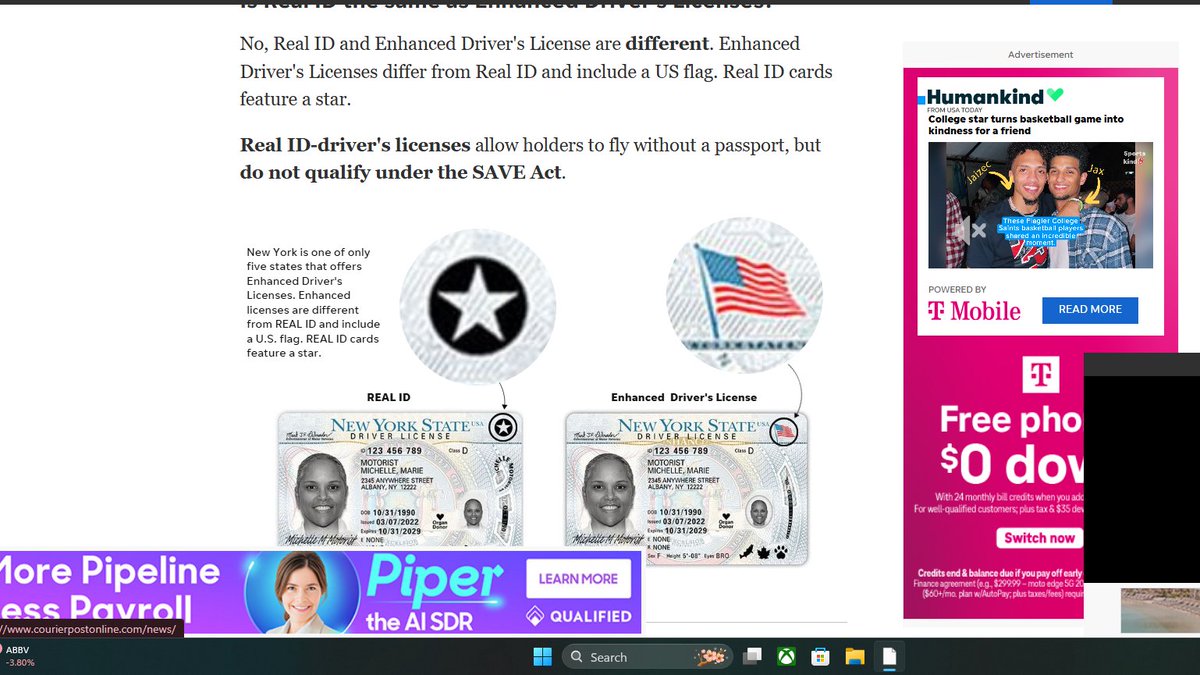 What the hell? You can't even use your REAL ID to vote? And now I have to go out and pay more money? The Save Act should be called the Lose Act, as in you're gonna lose your right to vote, especially women who get married and change their name.