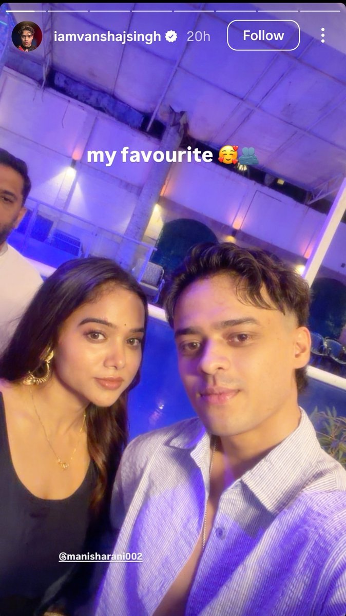 _shiwali's tweet image. “Some bonds don’t need labels, bas vibe hi enough hoti hai 💫
Vanshaj Singh &amp;amp; Manisha Rani – pure vibe, pure connection ❤️✨
#Vanshaj #ManishaRani #Favourite #VibeCheck #RealBond