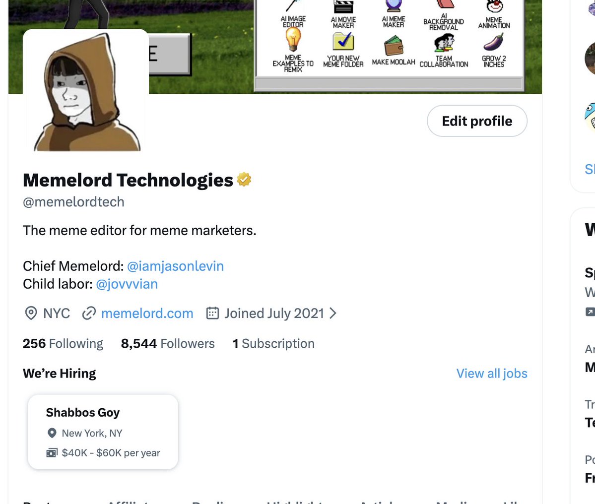 Memelord Technologies tweet media