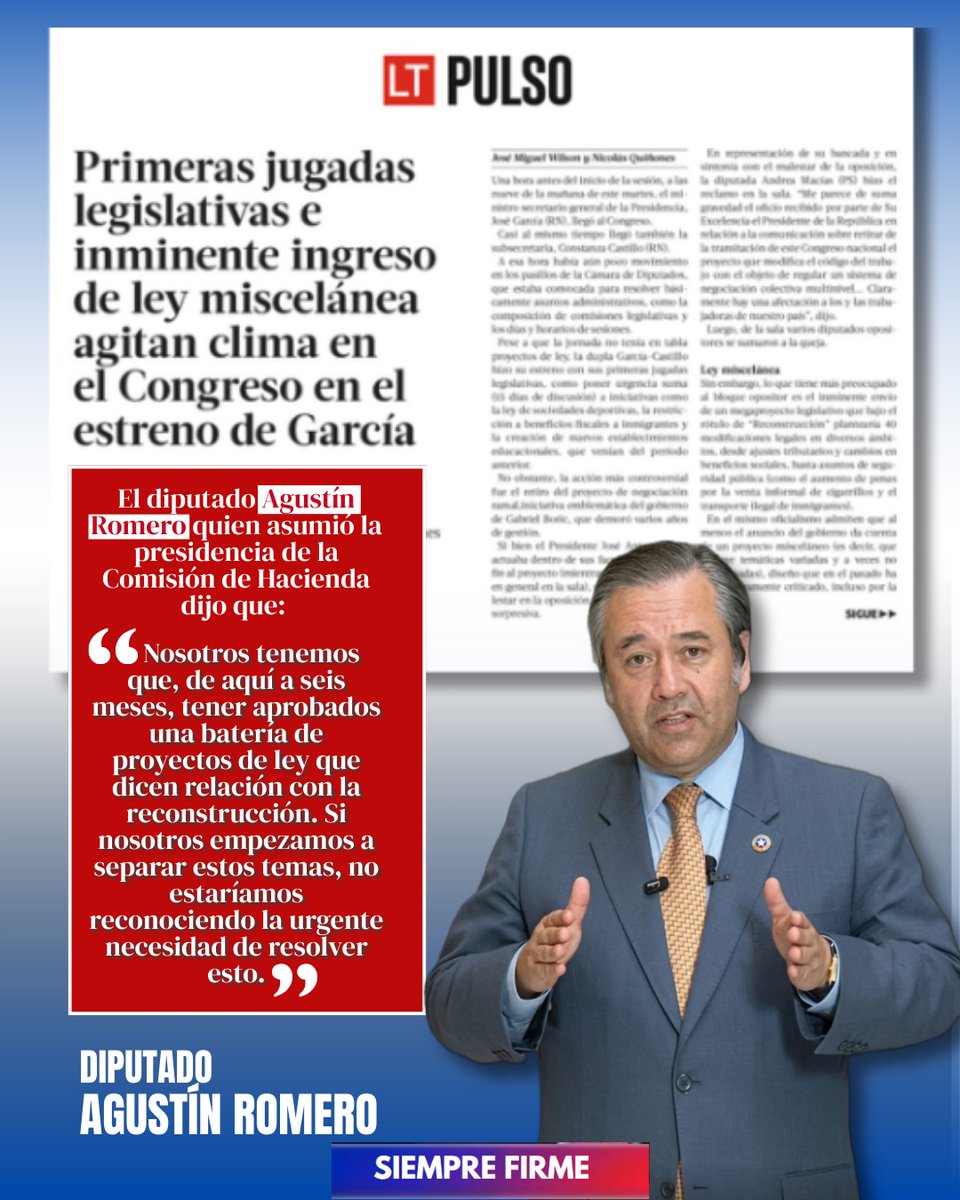 Agustín Romero Diputado🖐 🇨🇱 tweet media