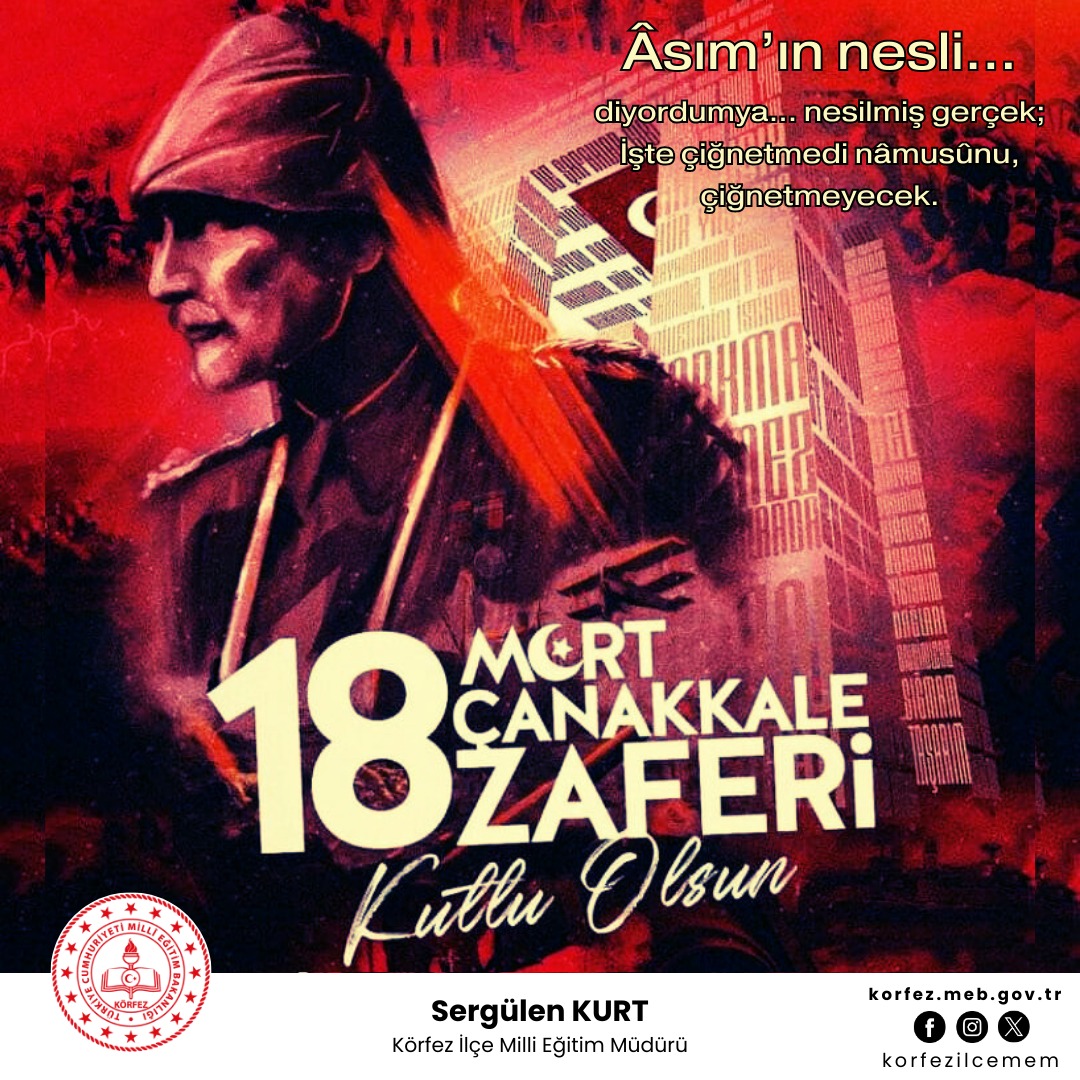 🇹🇷 Çanakkale Geçilmez!

Milletimizin bağımsızlık uğruna gösterdiği eşsiz kahramanlığın simgesi olan Çanakkale Zaferi’nin yıl dönümünde; başta Gazi Mustafa Kemal ve silah arkadaşları olmak üzere, vatanı için canını feda eden aziz şehitlerimizi rahmet, minnet ve saygıyla anıyoruz.