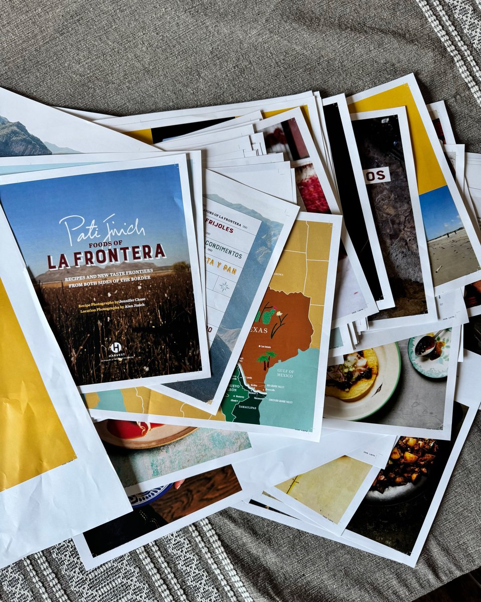 PatiJinich's tweet photo. I am pinching myself holding the final pages of Foods of La Frontera before they go to print. It comes out Sept. 15, 2026, and is available for preorder now. I cannot wait to cook with you! ♥️ https://t.co/j0u0Mljoz3
#FoodsOfLaFrontera https://t.co/8Lomr8eXok