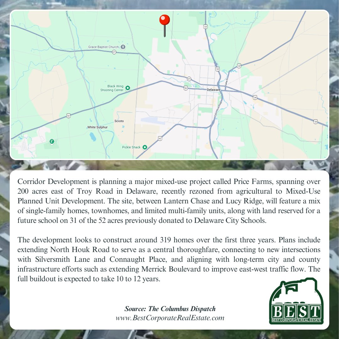 BestCorpRealtor's tweet photo. A New Development, Headed to Delaware's Northwest Corridor, Looks to Add Over 300 Housing Units.

Read More Below:
https://t.co/BnXHADXqsf

#Delaware #DelawareOhio #Columbus #Ohio #CentralOhio #ComingSoon #Housing #Development #ThisWeeksDevelopment #ComingSoon #Construction https://t.co/a9LyJwHPgy