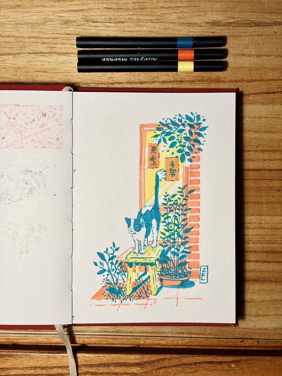 Me compré unos marcadores acrílicos en el subte y este es el resultado: