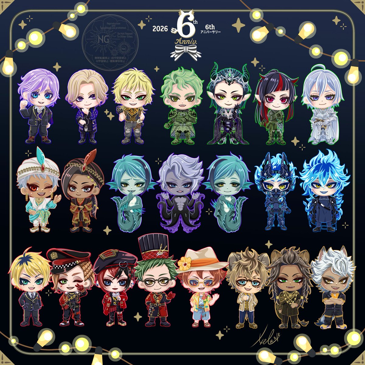 ツイステ6周年おめでとうございます🥳✨
#ツイステファンアート
#ツイステ6周年