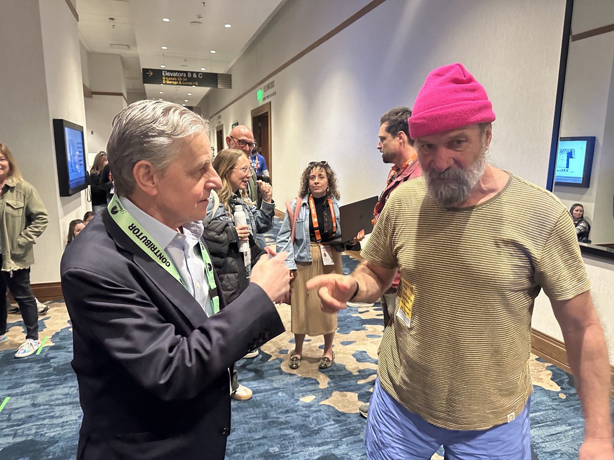 KevinJTraceyMD's tweet photo. Reconnected with Wim @Iceman_Hof yesterday at #SXSW after 19 years! The Great Nerve comes full circle in our panel discussion on real neuroimmunology vs. hype in biohacking.  #VagusNerve #Biohacking https://t.co/Y1wxFVC4hZ