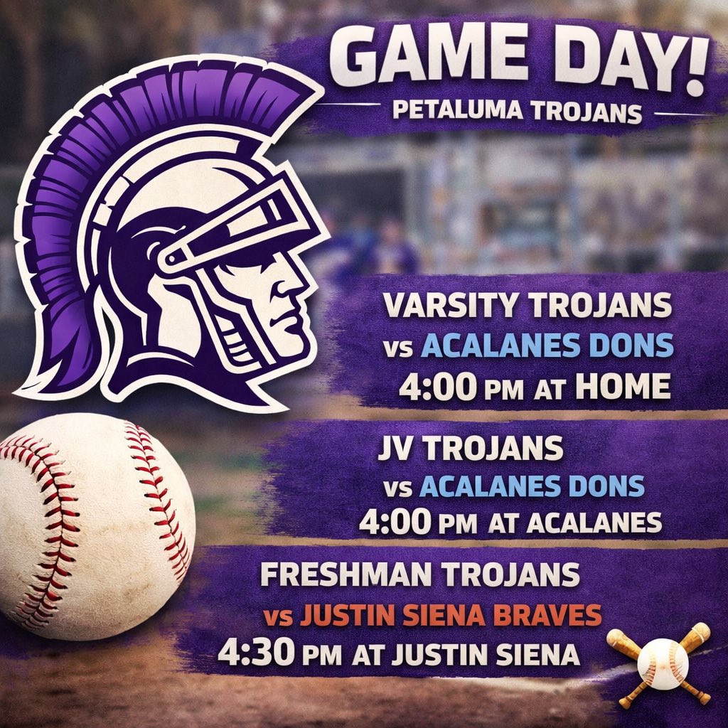 PETALUMA HIGH SCHOOL TROJAN BASEBALL tweet media