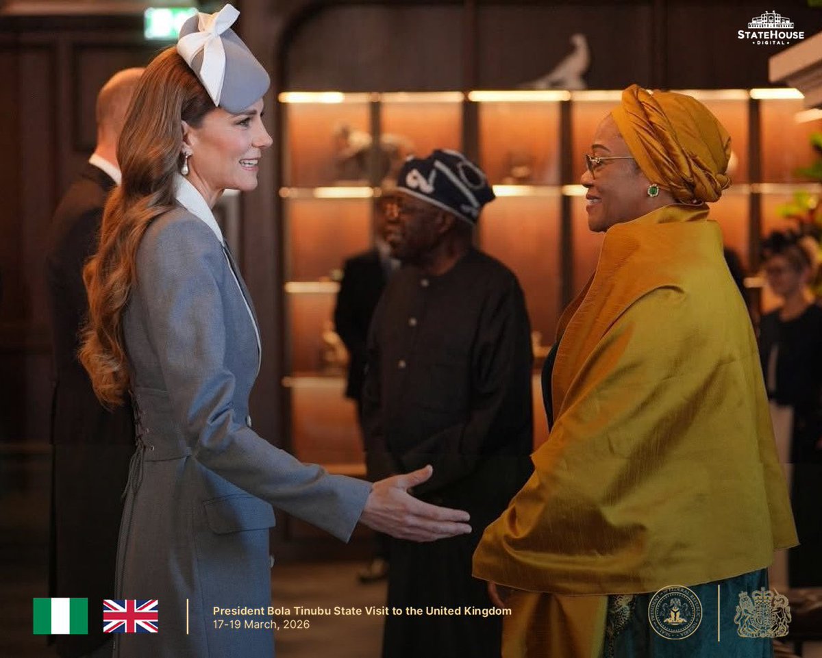 KingsItopA's tweet photo. Prince William and Princess Catherine welcome President Bola Ahmed Tinubu and First Lady Oluremi Tinubu for Nigeriaβs first state visit to the United Kingdom in 37 years.
@asovilladigital | @officialABAT | @SenRemiTinubu
#StateVisit #NigeriaUK #PartnershipsThatWork #RoyalVisit https://t.co/QKbJ50NHqG