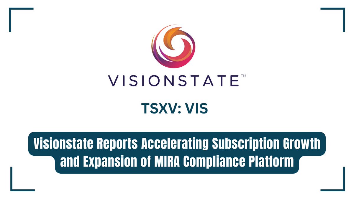 InvestorNews's tweet image. Visionstate Reports Accelerating Subscription Growth and Expansion of MIRA Compliance Platform bit.ly/4rHuir8 

#IoT #InternetofThings #FacilityManagement @Visionstate $VIS.V cc: @InvestorNews