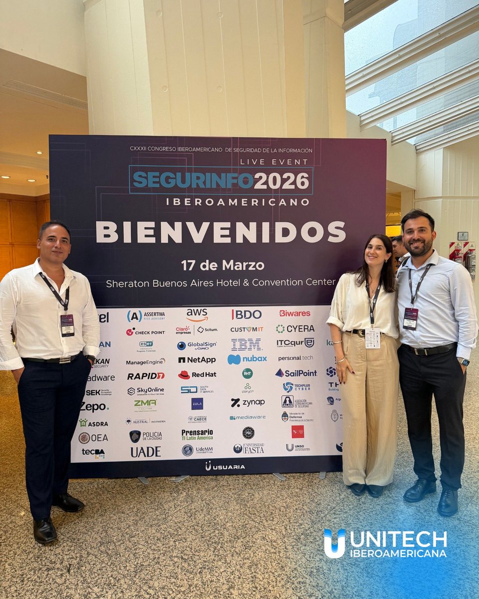 UnitechIbero's tweet photo. Unitech Iberoamericana estuvo en Segurinfo y CyberCity, dos de los principales congresos de seguridad de la información.

Seguimos generando networking y compartiendo miradas sobre los desafíos en ciberseguridad 🔍.

 #UnitechIberoamericana #i2Group https://t.co/3eMhFjwbqM