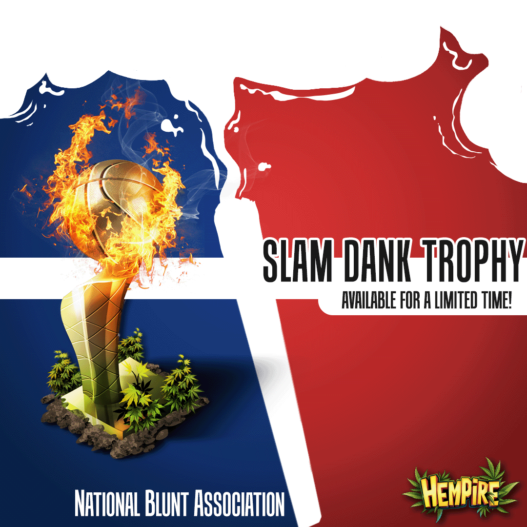 Rumors say joints lit with this lighter will take your high to a whole new level! 🏀 Take the shot and score big with the Slam Dank Trophy statue from MAR 18-20!

Ready to toke on a new challenge? Download Hempire today!
pulse.ly/zwnftgs4ia

#hempiregame #hempire #nba