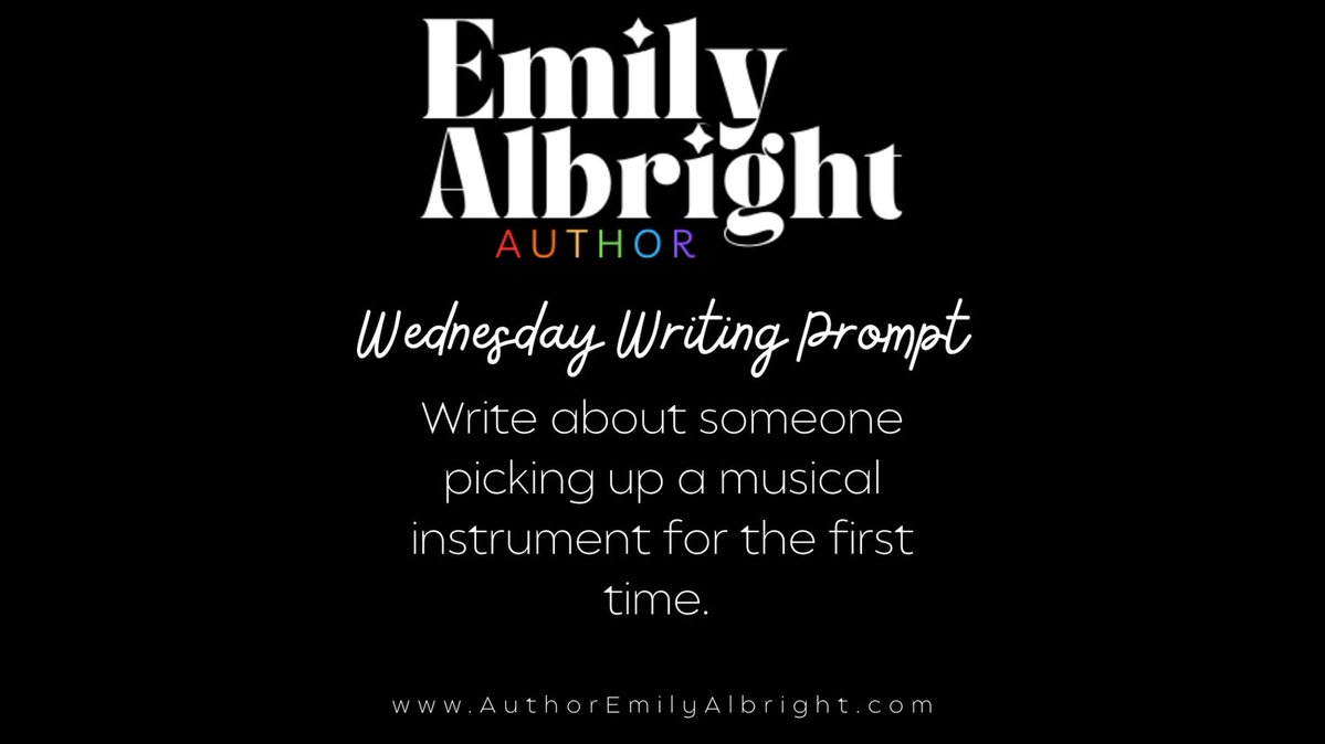 _EmilyAlbright_'s tweet image. Wednesday Writing Prompt:
Write about someone picking up a musical instrument for the first time.

#writingprompt #WednesdayWritingPrompt #EAWritingPrompt #writing #amwriting #writers #writer #prompt #writinginspiration #creativewriting #writerscommunity #storyprompt #creative