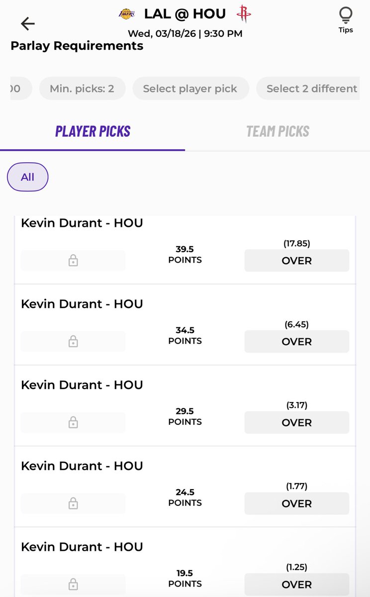 JayNukesBack's tweet photo. ALT LINES ARE NOW ON @WannaParlay

✅ Not only can you alt player picks, but alt lines are available for team picks as well. 

✅ First DFS app to include game lines (spreads, moneylines, over/unders).

✅ Full flexibility of a Sportsbook but with higher payouts.

Sign up using my Referral Link: https://t.co/YXUonQqXzc

& Use Promo Code: JayNukes at sign up to receive a 100% Deposit Match for up to $250.

#NBA #MLB #NFL #Lakers #Rockets