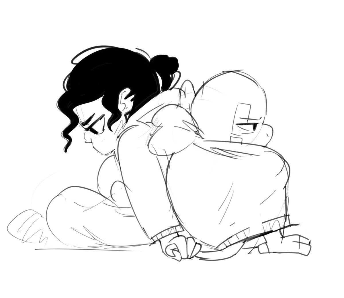 Loryska2's tweet photo. Gooseyleo and August thing I did for her 4th birthday!!! I have been having thoughts!! Thoughts and feelings!! Auggie is such a good character she fits in anything. Tysm for making her @Star_Sparkler !!! 🥰 https://t.co/sOLVejodpq