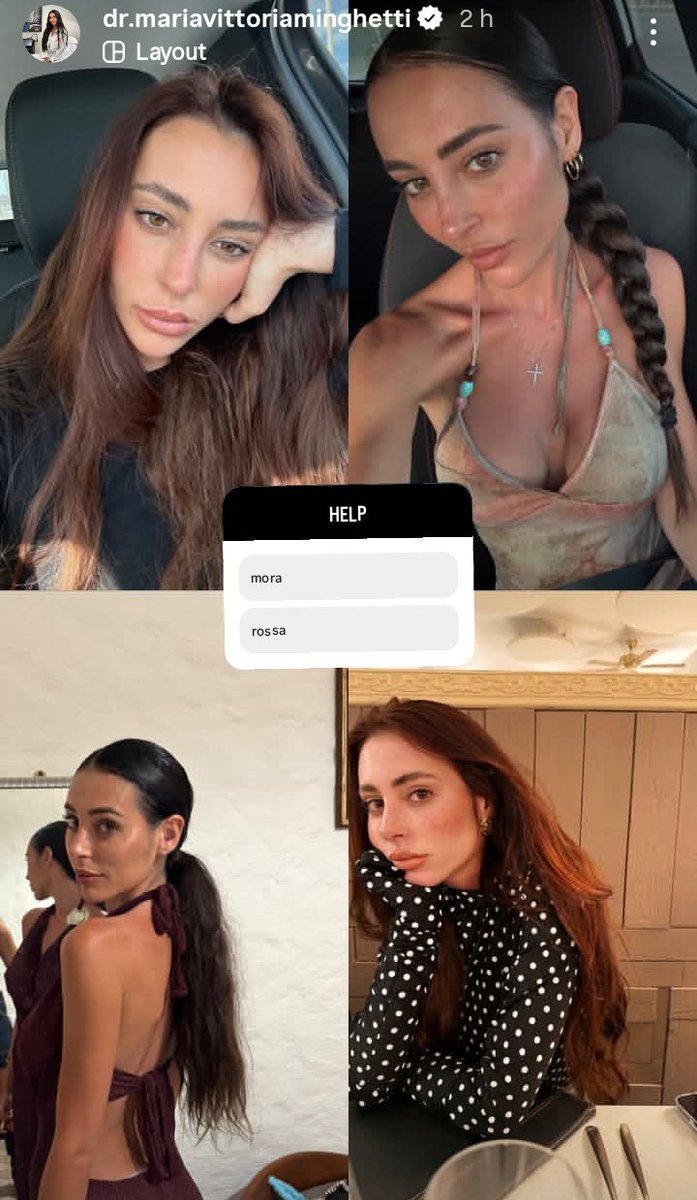 "Non credo nella sfiga , tiè 🤘🏻"

Resterà sempre la mia pazza del cuore 🤭😅 
Mora ,rossa o superossa sei bella ,sei bella 😍❤️