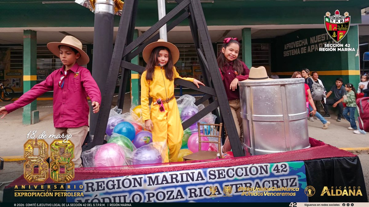 Testimonio de nuestra participación en la conmemoración de la Expropiación Petrolera

En la Sección 42 honramos con orgullo un aniversario más de la Expropiación Petrolera, una fecha que nos recuerda la fuerza histórica del trabajador petrolero y el compromiso permanente con