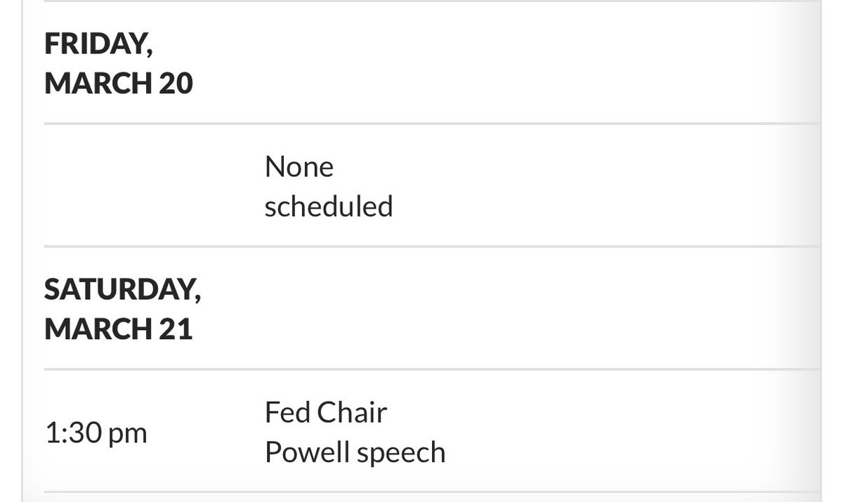 rjeezydaddy's tweet photo. anyone know why powell speaking over the weekend? $spy $spx https://t.co/u9OtmxT6KL