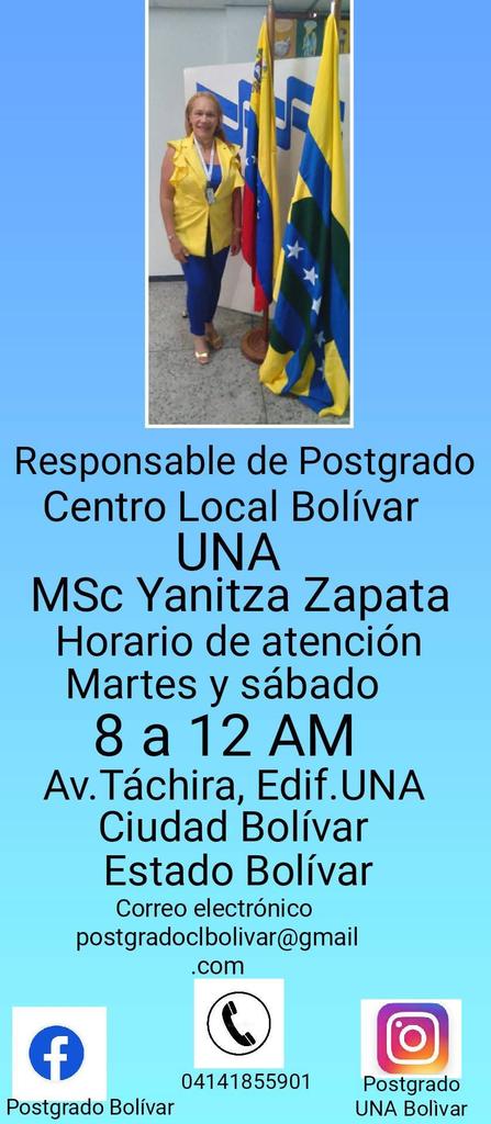 UNA_CLBolivar's tweet photo. #Postgrado #EstudiaADistancia #UNA https://t.co/0fR65auGbL