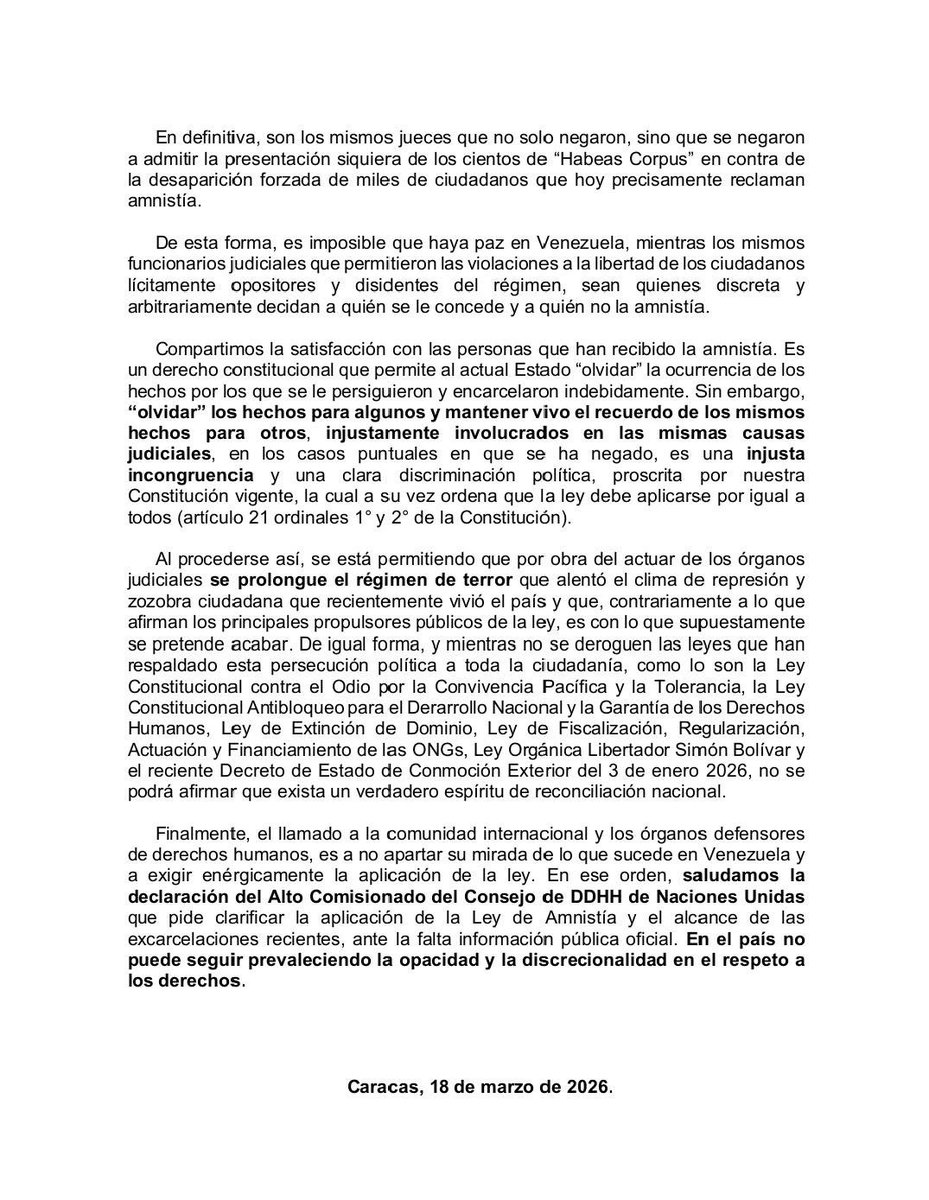 DDHH Vente Venezuela tweet media