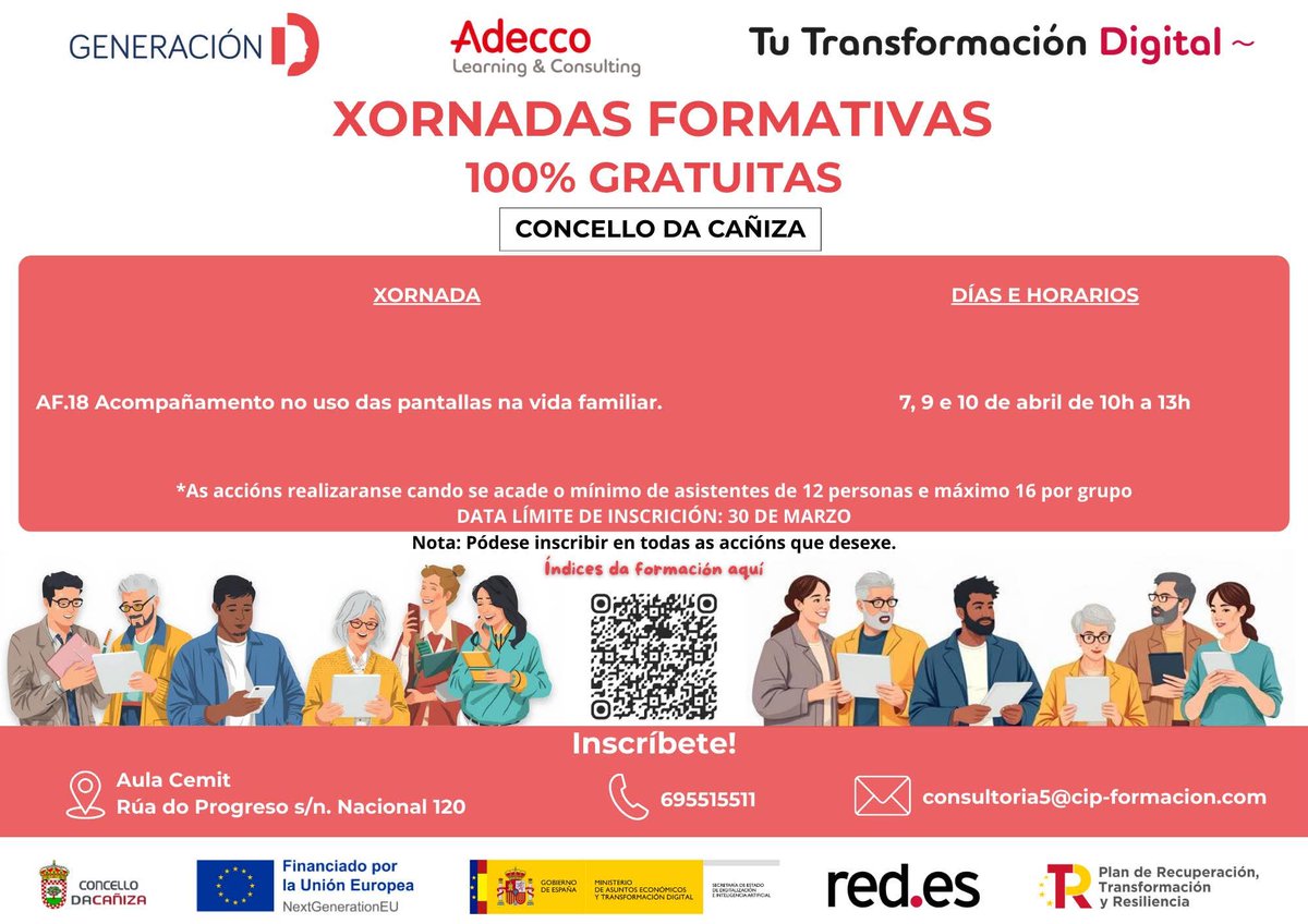 💻 Nova formación dixital na Aula CeMIT da Cañiza: “Acompañamento no uso ...