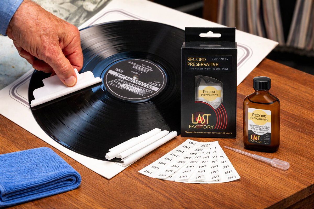 Klangheimat's tweet photo. Formula 2 von @LastFactory schützt Vinyl auf Molekülebene – 30 Sek. pro Seite, 200+ Abspielungen. Der häufigste Fehler: zu viel auftragen → Knistern. 2-3 Tropfen reichen.

#Vinyl #HiFi #RecordPreservative https://t.co/28NJumzxGR