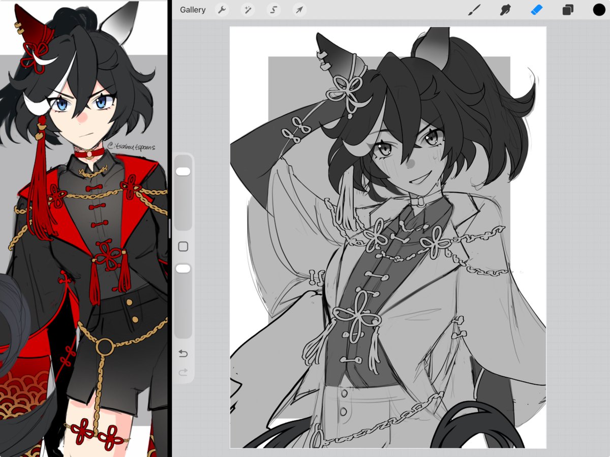 i designed an alt racing outfit for katsuragi ace 🥰🥰 i wanna draw a ...
