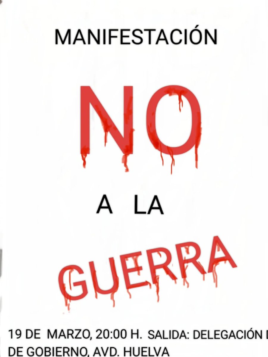 CONTRA LA GUERRA IMPERIALISTA, POR LA PAZ ENTRE LOS PUEBLOS.
Desde el <a href="/Sindicato25M/">Sindicato 25 de Marzo</a> nos sumamos a la manifestación contra las guerras imperialistas de EE.UU. e Israel, que saldrá mañana jueves a las 20:00 desde la Subdelegación del gobierno en Badajoz (Avenida de Huelva).