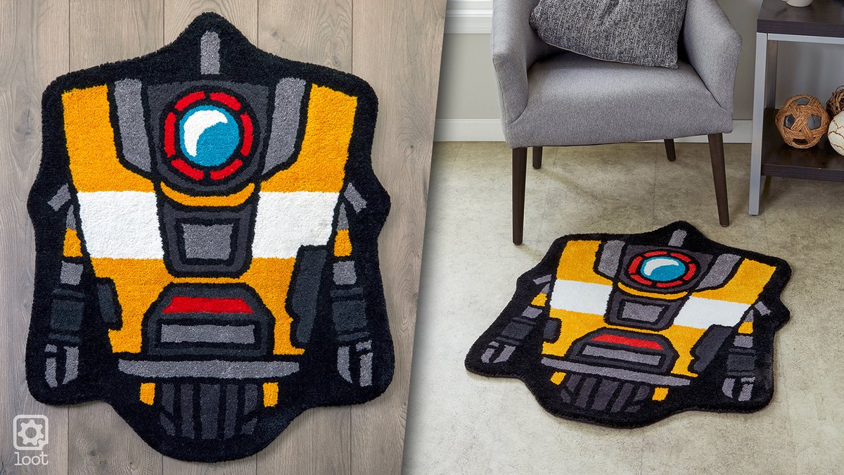 GearboxLoot's tweet photo. No matter how you treat him, Claptrap will always be ready with a helping hand. But don’t mistake this friendly robot for a doormat. He’s actually more of a mini carpet. @Borderlands

https://t.co/lNMe6K2dvt https://t.co/MHkIZPb3XM