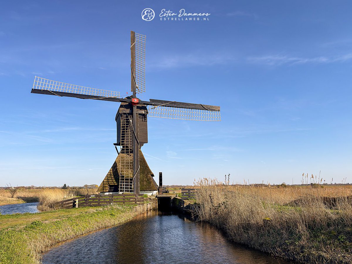 ByEstrella's tweet photo. Doorgefietst naar #Sleeuwijk en #Uppel en de twee wipmolens die daar staan weer eens bezocht en gefotografeerd. Hier de Uitwijkse molen. https://t.co/73MAUvqqFN