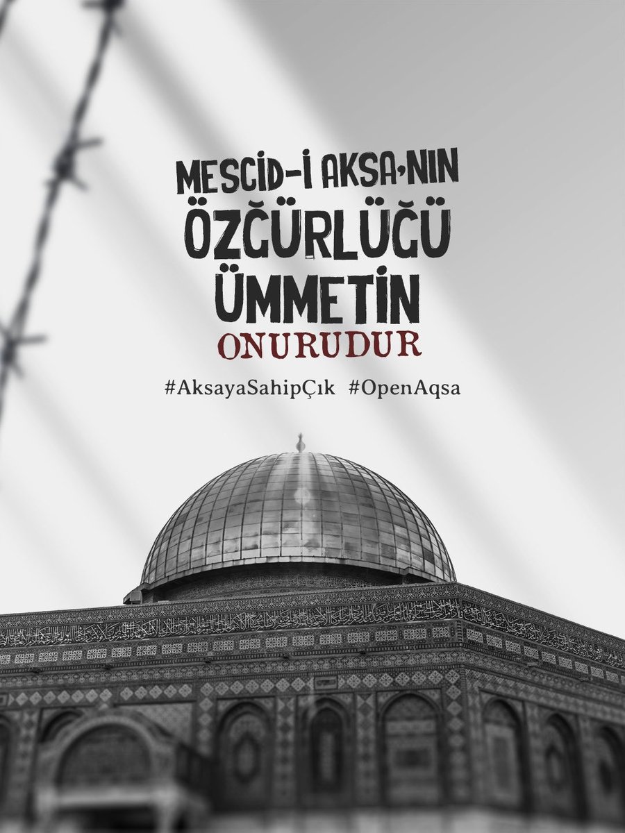 gencozgurder's tweet photo. Mescid-i Aksa’nın özgürlüğü ümmetin onurudur.
#AksayaSahipÇık    #OpenAqsa https://t.co/NDgByOpgsc