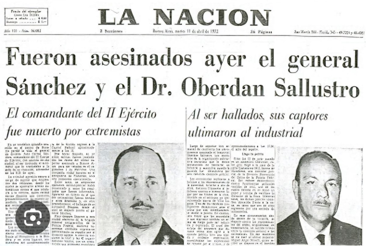 PARA IR RECORDANDO CÓMO SE LLEGÓ AL 24 DE MARZO

El 10 de abril de 1972 fueron asesinados el Director General de FIAT Doctor Oberdan Sallustro y el General Juan Carlos Sanchez por el ERP.

No eran jóvenes idealistas, eran terroristas asesinos!