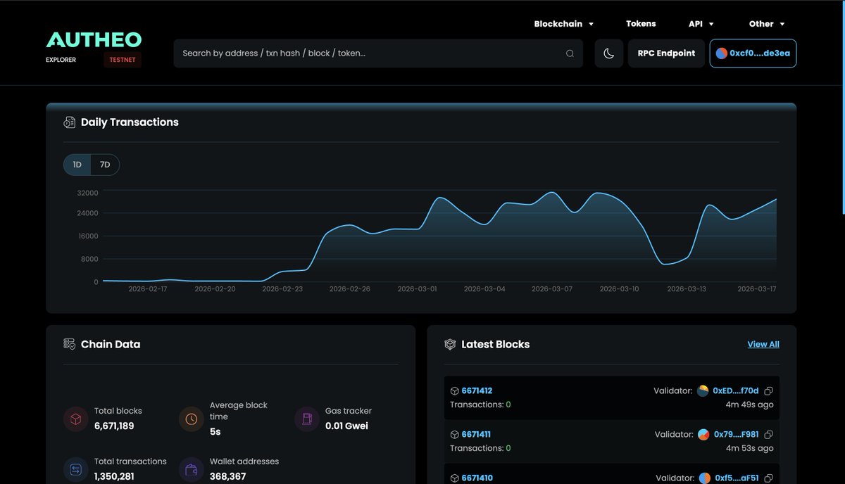 KwabenaScott66's tweet photo. Step 2: Claim testnet tokens from the Autheo Faucet.

Get hands-on with the network before anyone else does.

👉 https://t.co/DSoOrV1fsV
👉 https://t.co/XZTvtcXCyM

This is how you go from follower to builder. 🔧

#Autheo #Testnet #Faucet #Web3 #THEO #BuildConnectOwn https://t.co/F4MuBvIWxH