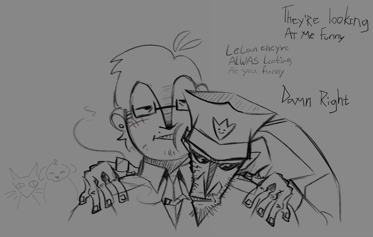 _BananaDog_'s tweet photo. silly 

(art style study) 

#lelandcoyle #sergeantcoyle #outlasttrails #theoutlasttrails #outlasttrailsoc https://t.co/Z2EResaQ2u