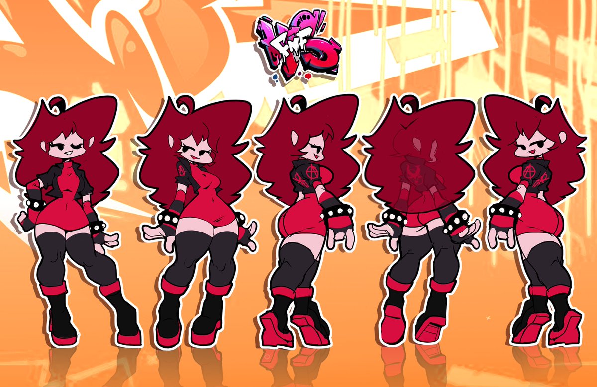 NoraMau_'s tweet photo. Hoy es el turno de Cherry!!

Me gusta mucho su diseño y su cara de tontita
Para mañana prefieren a Pico o a Hex?

#Funkinhs https://t.co/LkgK0b8k5M