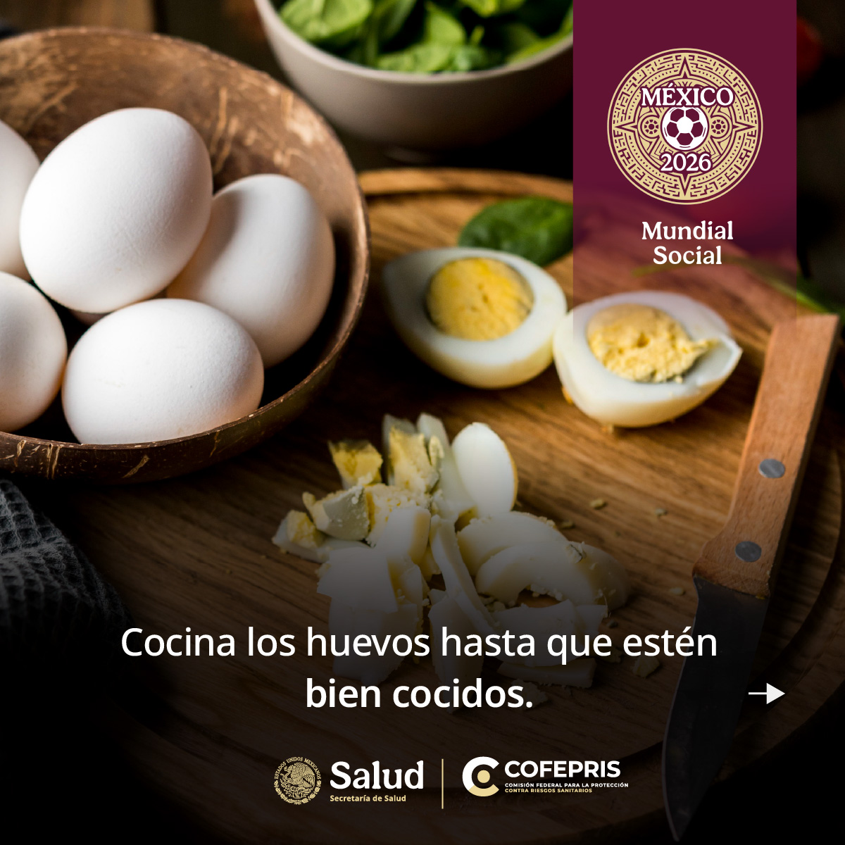 AGSANITARIA's tweet image. ¡Que tu #comida sea un #golazo!⚽
En este #Mundial2026, también se juega seguro en la cocina. 🏠

La preparación responsable de los alimentos ayuda a evitar #enfermedades y cuidar la salud. 

Sigue estos #consejos👇🛡️