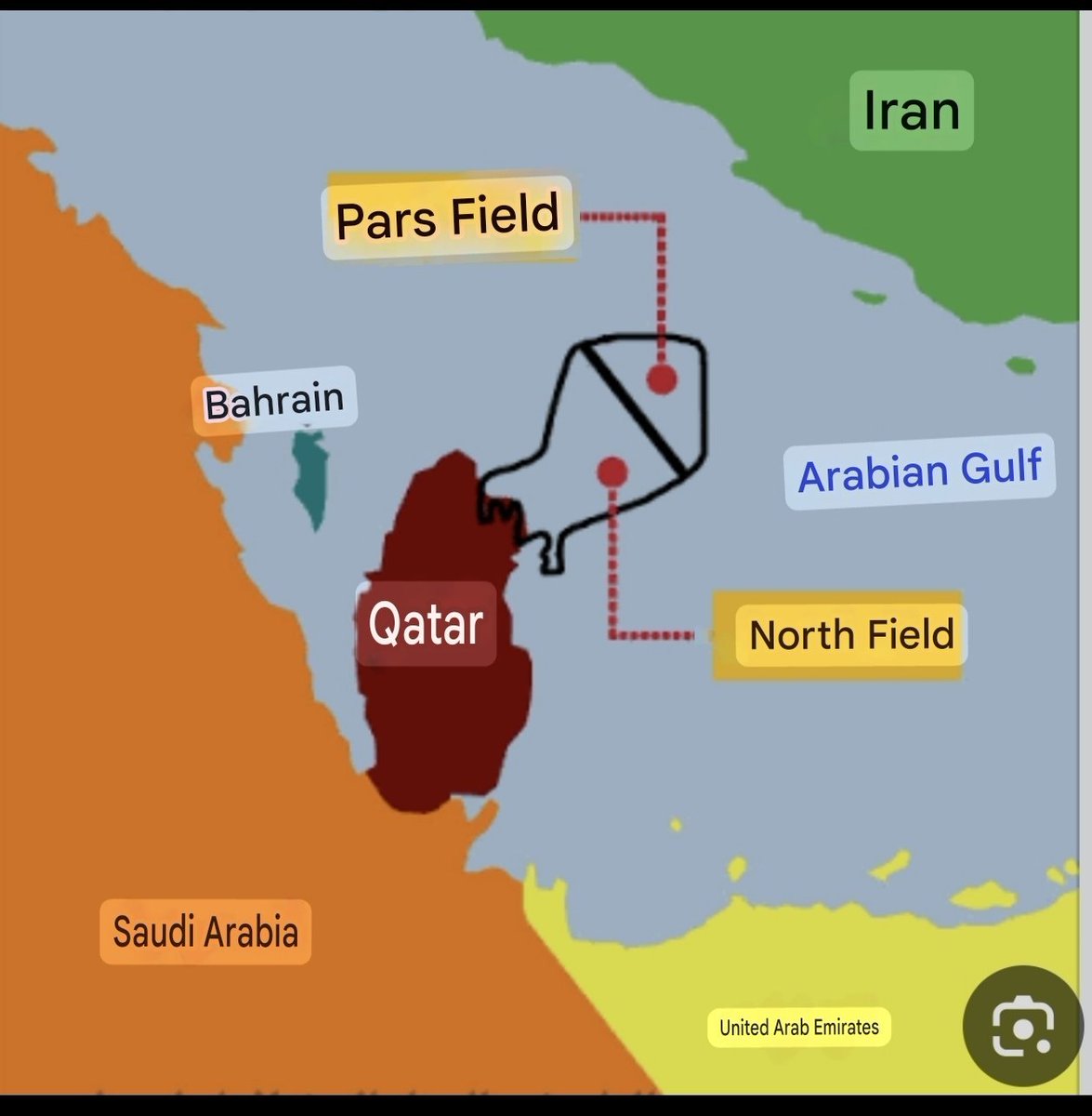 Naba_min_Sabaa's tweet photo. عـــــــــــــــــاجل وغير عادي 🔴قصفت الولايات المتحدة وإسرائيل حقل غاز مشترك بين إيران وقطر العربية.  وهو اكبر حقل غاز في العالم https://t.co/PtvRdkAArp