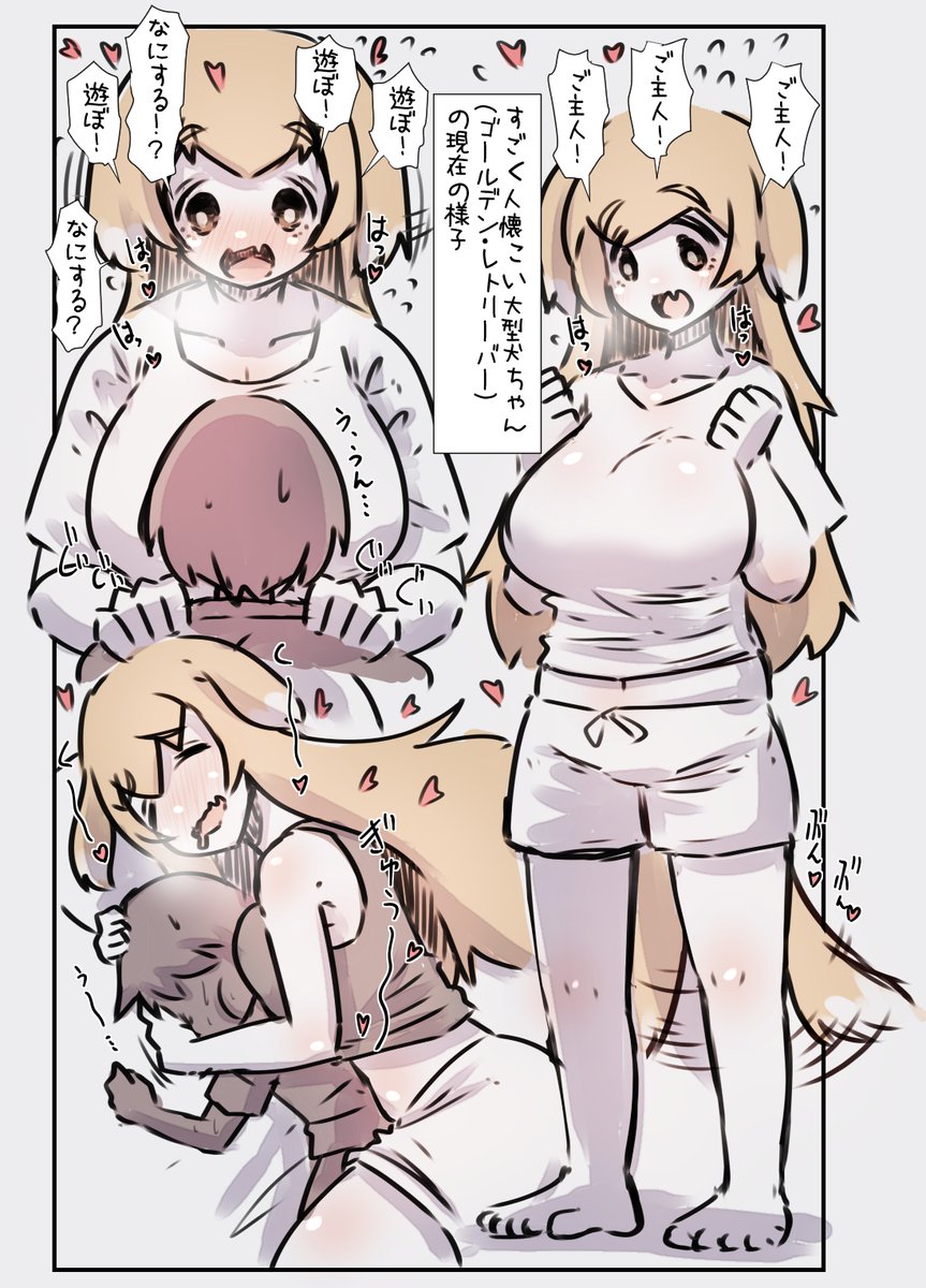 凄く人懐こい大型犬(ゴールデンレトリーバー)ちゃんと一緒に育つ 