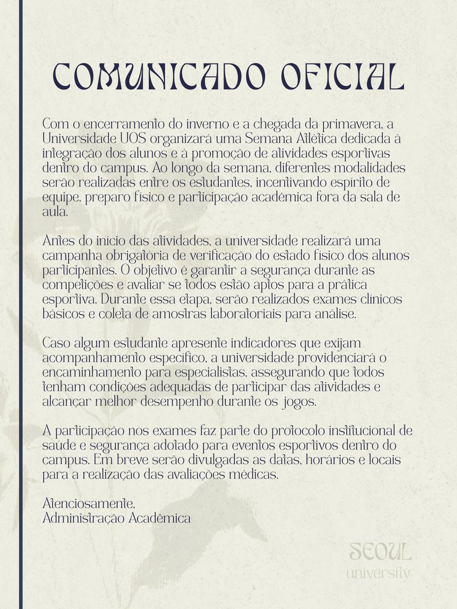UOS. University of Seoul. | VAGAS FECHADAS. tweet media