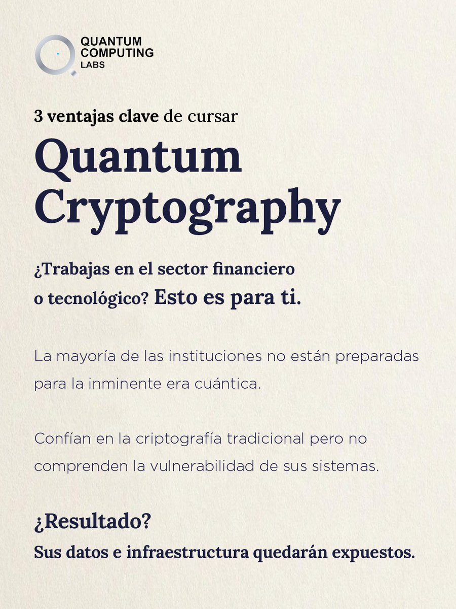 RiskMathicsFI's tweet image. ¿Tu infraestructura sobrevive a un ataque cuántico?

El cifrado actual (RSA, ECC) tiene los días contados frente al algoritmo de Shor. Aprende a liderar la defensa post-cuántica.

Inicia 9 Abril 2026 
Asegura tu lugar:
riskmathics.com/landing/QC2026
