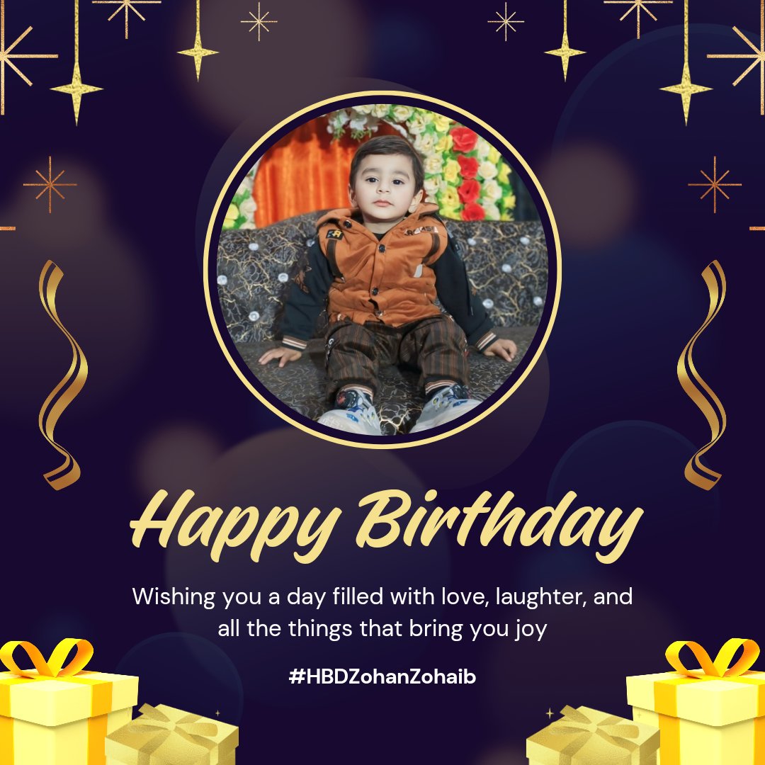 ZohaibGroup's tweet photo. Wishing you a day filled with love, laughter and the things that bring you joy. @ZohanZohaib
#Birthday #HBDZohanZohaib
#ZohanZohaib #BirthdayWishes
#HappyBirthdayZohanZohaib https://t.co/913Jr26ldC