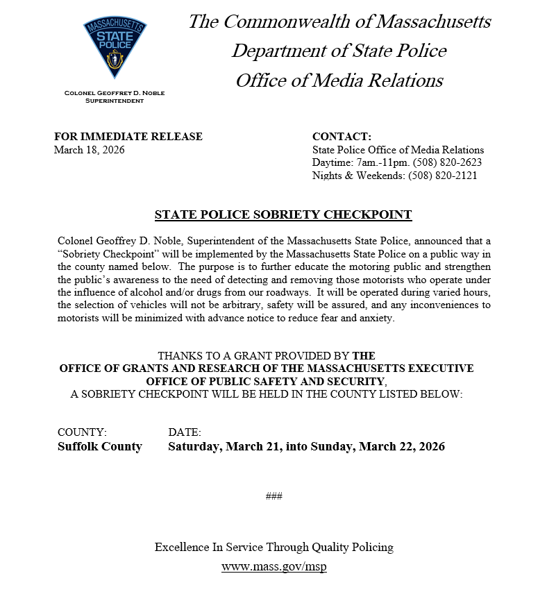 Massachusetts State Police tweet media