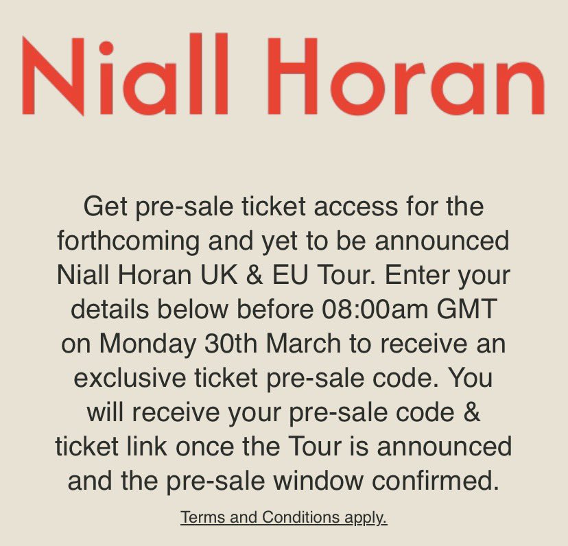 Niall Tour Updates tweet media